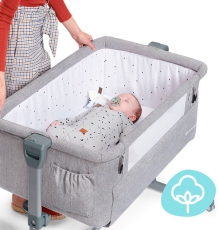 Приставне ліжечко-колиска Kinderkraft Neste Up Gray Melange